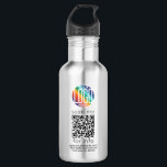 QR Code Generator & Logo Bedrijfswebsite Branded Waterfles<br><div class="desc">Deel elke website met een stijlvolle aangepaste QR-code en logo "Scan Me" waterfles. Om uw eigen QR-code te creëer met behulp van de generator, typt u gewoon de website-URL in de sjabloon. Alle bewoordingen zijn eenvoudig te personaliseren of te verwijderen en de kleuren, lettertypen en logo-transparantie zijn eenvoudig te wijzigen...</div>