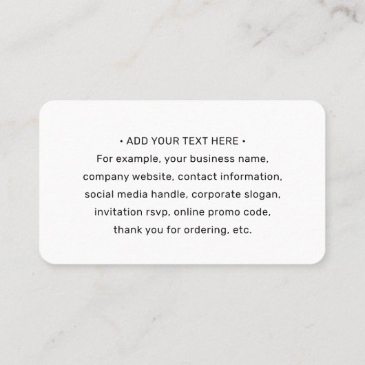 QR Code Generator & Logo Modern Minimalistisch Wit Visitekaartje (Achterkant)