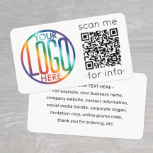 QR Code Generator & Logo Modern Minimalistisch Wit