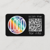 QR Code Generator & Logo Modern Minimalistisch Zwa Visitekaartje (Voorkant)