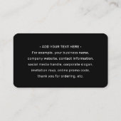 QR Code Generator & Logo Modern Minimalistisch Zwa Visitekaartje (Achterkant)