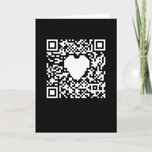 QR code generator met een hart Kaart (Voorkant)