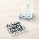 QR Code Generator Moderne Bedrijfspromotie Glazen Onderzetter<br><div class="desc">Deel elke website met aangepaste scanbare QR-code vierkant glas onderzetters. Om uw eigen QR-code te creëer met behulp van de generator, typt u gewoon de website-URL in de sjabloon. Alle bewoordingen zijn eenvoudig te personaliseren of te verwijderen, en de kleuren en lettertypen zijn ook gemakkelijk te wijzigen met de Zazzle-ontwerptool....</div>
