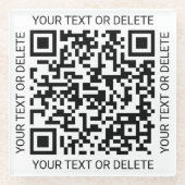 QR Code Generator Moderne Bedrijfspromotie Glazen Onderzetter (Voorkant)