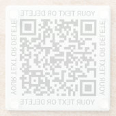 QR Code Generator Moderne Bedrijfspromotie Glazen Onderzetter (Achterkant)