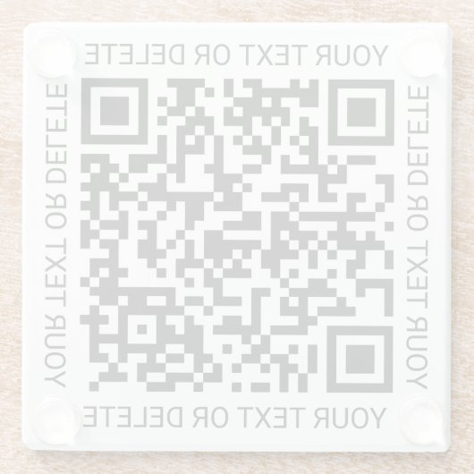 QR Code Generator Moderne Bedrijfspromotie Glazen Onderzetter (Achterkant)