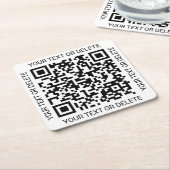 QR Code Generator Moderne Bedrijfspromotie Kartonnen Onderzetters (Schuin)
