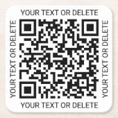 QR Code Generator Moderne Bedrijfspromotie Kartonnen Onderzetters (Voorkant)