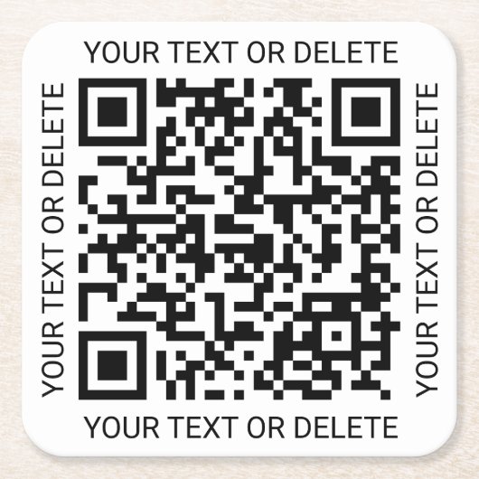 QR Code Generator Moderne Bedrijfspromotie Kartonnen Onderzetters (Voorkant)