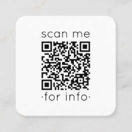 QR Code Generator Moderne minimalistische witte sc Vierkante Visitekaartje