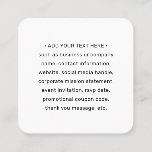 QR Code Generator Moderne minimalistische witte sc Vierkante Visitekaartje (Achterkant)