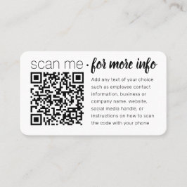 QR Code Generator Moderne minimalistische witte sc Visitekaartje