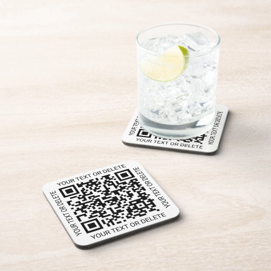 QR Code Generator Moderne Zakelijke Promotie Bier Onderzetter (Rechterzijde)