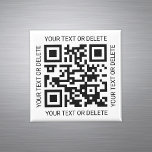 QR Code Generator Moderne Zakelijke Promotie Swag Magneet<br><div class="desc">Deel elke website met een aangepaste scanbare QR-code vierkante magneet. Om uw eigen QR-code te creëer met behulp van de generator, typt u gewoon de website-URL in de sjabloon. Alle bewoordingen zijn eenvoudig te personaliseren of te verwijderen, en de kleuren en lettertypestijl zijn ook gemakkelijk te wijzigen met behulp van...</div>