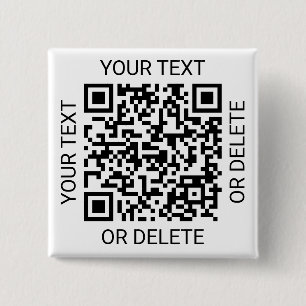 QR Code Generator Promotionele Website Modern Whit Vierkante Button 5,1 Cm