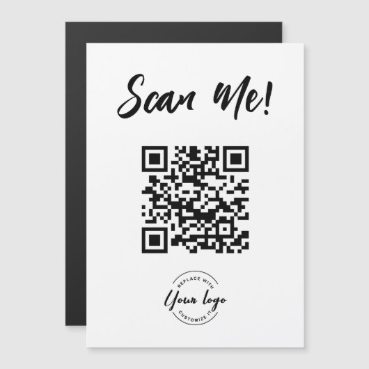 QR-code Generator Scan Me Business Logo (Voorkant / Achterkant)