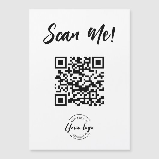 QR-code Generator Scan Me Business Logo (Voorkant)