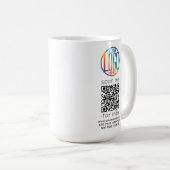 QR Code Generator & Uw Logo Bedrijf Promotionele Koffiemok (Voorkant rechts)