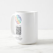 QR Code Generator & Uw Logo Bedrijf Promotionele Koffiemok (Voorkant links)
