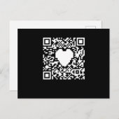 QR code generator with a heart Briefkaart (Voorkant / Achterkant)