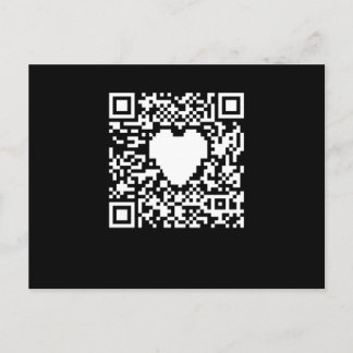 QR code generator with a heart Briefkaart