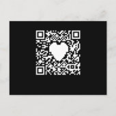 QR code generator with a heart Briefkaart (Voorkant)