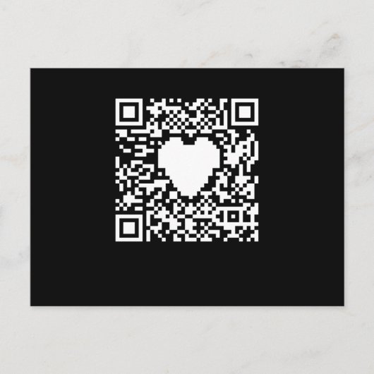 QR code generator with a heart Briefkaart (Voorkant)