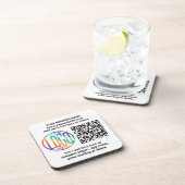 QR Code Generator & Your Business Logo Promotional Bier Onderzetter (Rechterzijde)