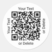 QR Code Generator Zakelijke Promotie Wit Ronde Sticker (Voorkant)