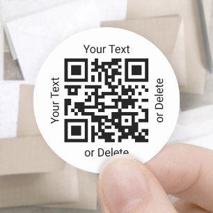 QR Code Generator Zakelijke Promotionele Wit Ronde Sticker