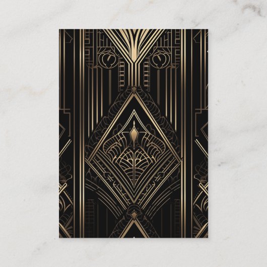 qr-code Geometrische Art Deco Bruiloft Informatiekaartje (Achterkant)