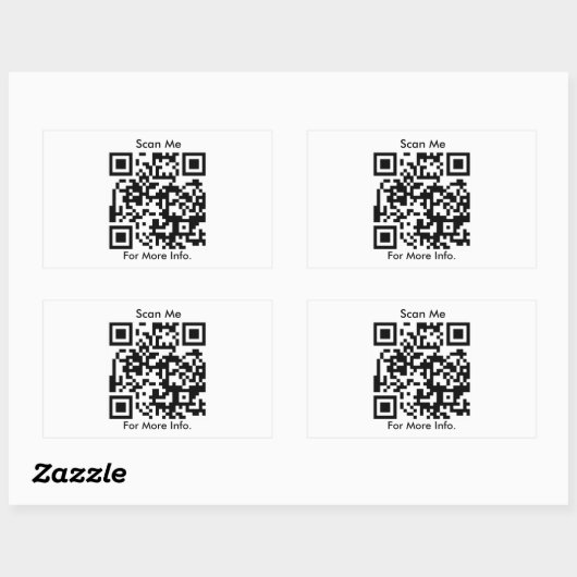 QR-code gepersonaliseerd Rechthoekige Sticker (Vel)