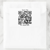 QR-code gepersonaliseerd Rechthoekige Sticker (Tas)