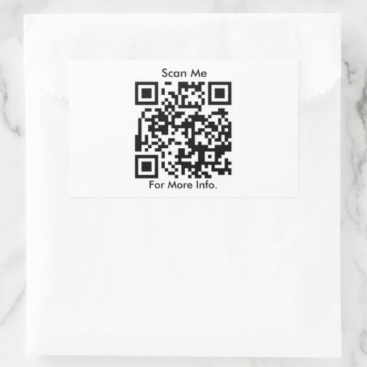 QR-code gepersonaliseerd Rechthoekige Sticker (Tas)