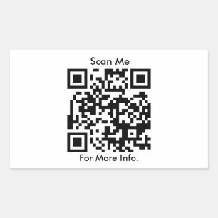 QR-code gepersonaliseerd Rechthoekige Sticker
