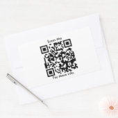 QR-code gepersonaliseerd Rechthoekige Sticker (Envelop)