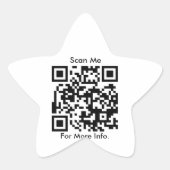 QR-code gepersonaliseerd Ster Sticker (Voorkant)