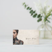 QR Code gepersonaliseerde demask  Tattoo artiest Visitekaartje (Staand voorkant)