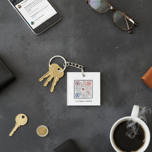 QR-code Gepersonaliseerde Sleutelhanger
