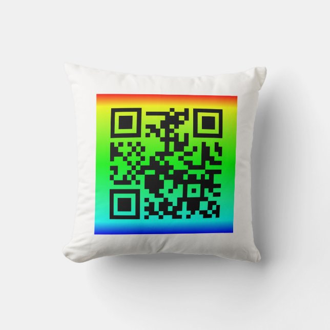 QR Code® Gezegde: Alles komt goed Kussen (Voorkant)