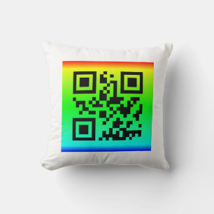 QR Code® Gezegde: BEDANKT VOOR UW HULP Kussen