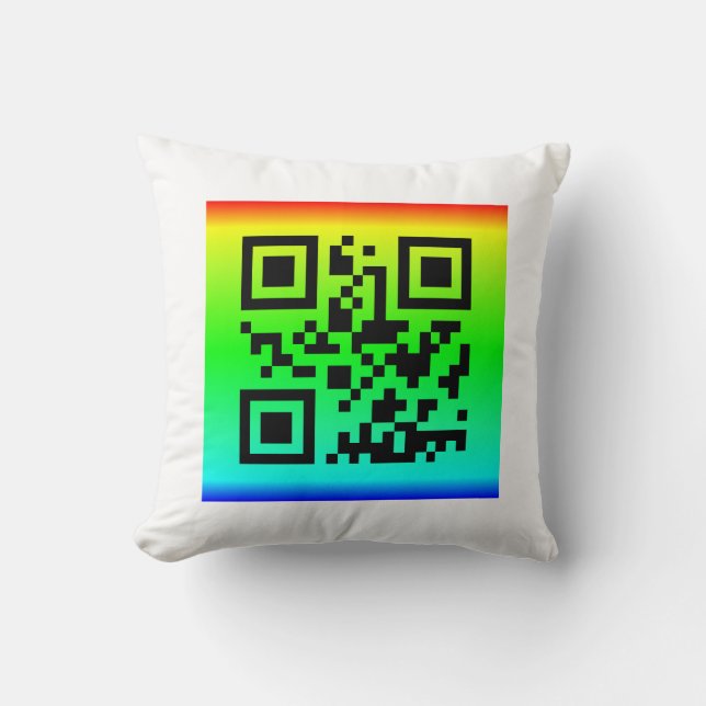 QR Code® Gezegde: BEDANKT VOOR UW HULP Kussen (Voorkant)
