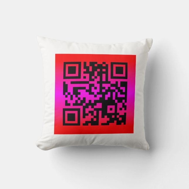 QR Code® Gezegde: DAG VAN DE HAPPY MOTHER Kussen (Voorkant)