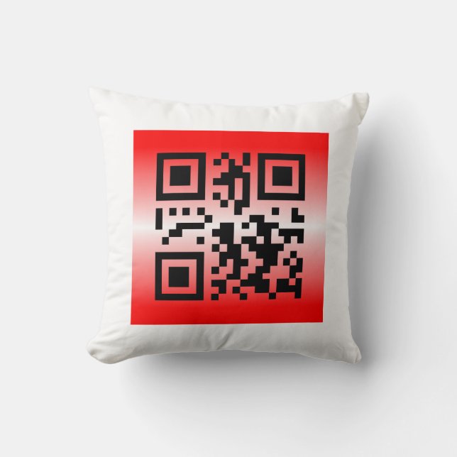 QR Code® Gezegde: DENKEN AAN U Kussen (Voorkant)