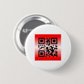 QR Code® Gezegde: DENKEN AAN U Ronde Button 5,7 Cm (Voorkant /achterkant)