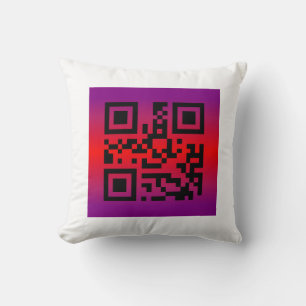 QR Code® Gezegde: EENVOUDIGER VERWERKEN Kussen