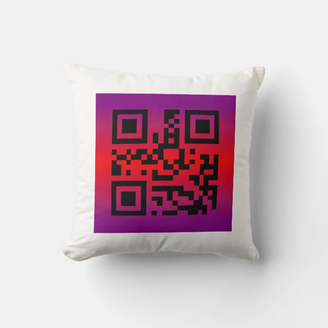 QR Code® Gezegde: EENVOUDIGER VERWERKEN Kussen (Voorkant)