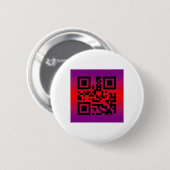 QR Code® Gezegde: EENVOUDIGER VERWERKEN Ronde Button 5,7 Cm (Voorkant /achterkant)