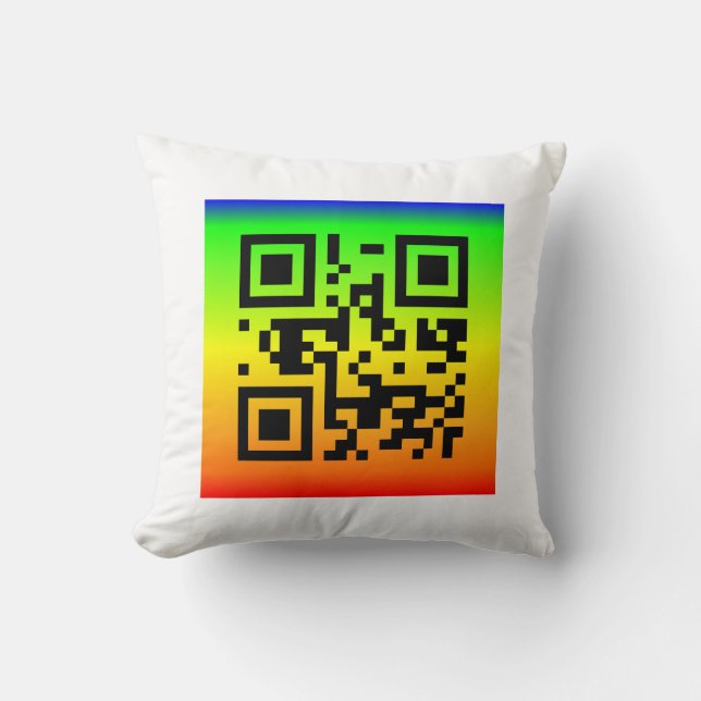 QR Code® Gezegde: GEWELDIG Kussen (Voorkant)