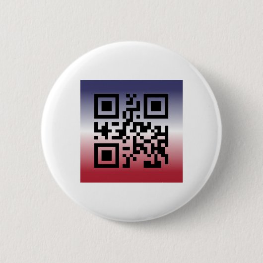 QR Code® Gezegde: HAPPY 4TH VAN JULI Ronde Button 5,7 Cm (Voorkant)